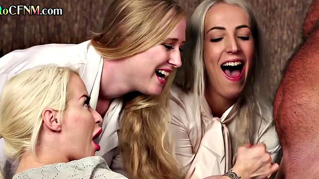 CFNM amateur ladies suck cock in group on lectures