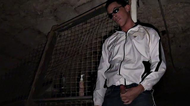 Amateur bottom nailed by stud's cock in basement