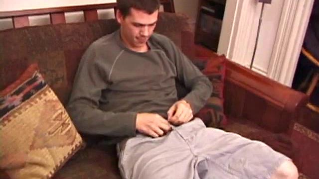 After class, Matt pops in a porn video and invites us to watch him jerk off. He fondles his cock and then pulls out and strips down.