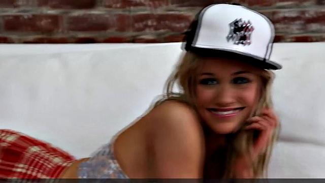 Katrina Bowden shows lingerie