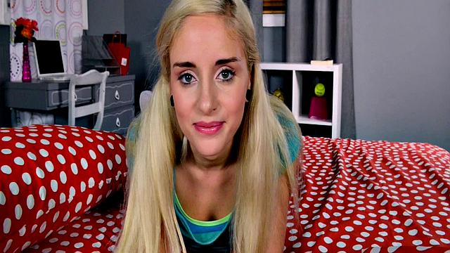 Small-town blondie takes a fat cock in her wet pussy until she gets a doggie-style creampie.