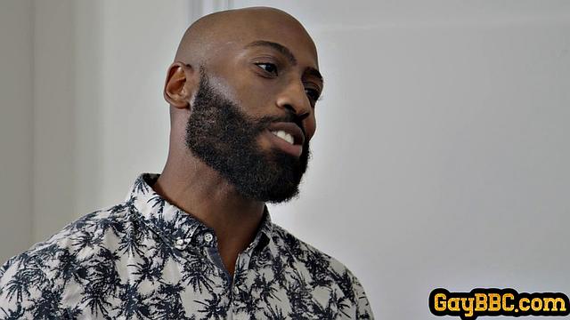 Muscled black hunk anal destroying friend