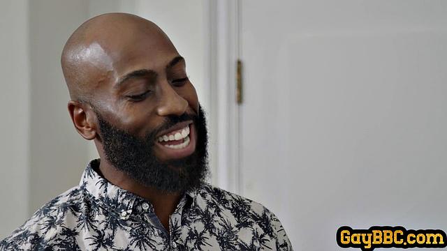 Muscled black hunk anal destroying friend