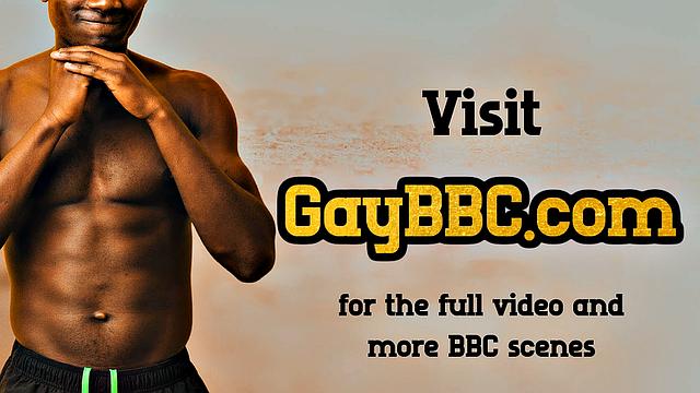 Muscled black hunk anal destroying friend