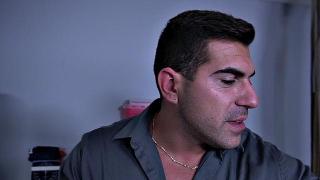 Bound stud wanked until cumming before being barebacked by dom