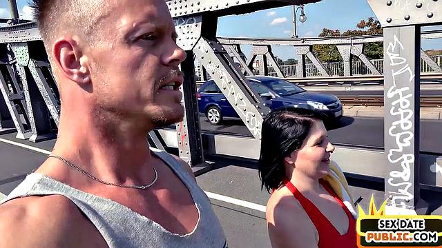 Squirting slut fucked outdoors in public by sex date