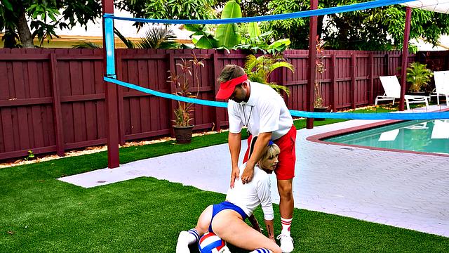 Fit Blonde Is the New Coach's Fuck Toy