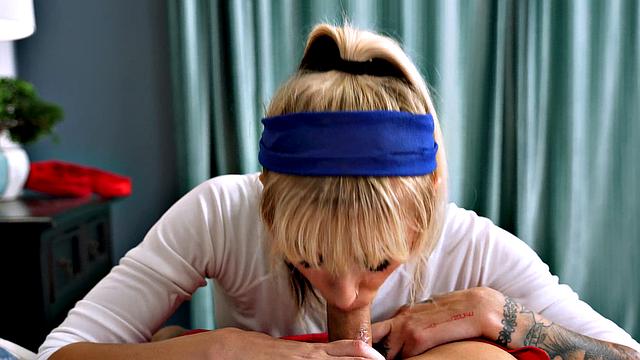 Fit Blonde Is the New Coach's Fuck Toy