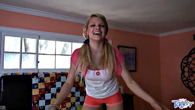 Facialized teen whore gets her petite pussy filled