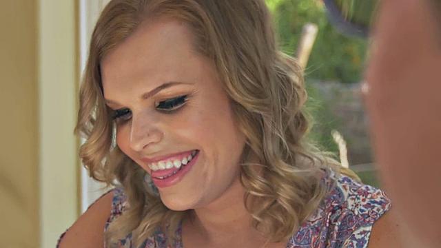 Bikini transsexual brunette bred by bf in outdoor duo