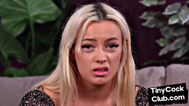 SPH amateur British CFNM domina jerks small cock