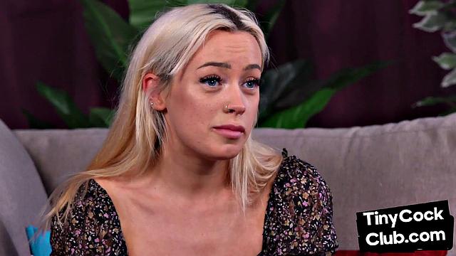 SPH amateur British CFNM domina jerks small cock