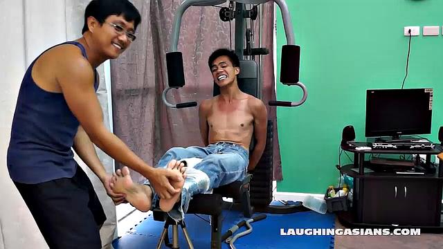 Ricky Tickles Feet On The Gym