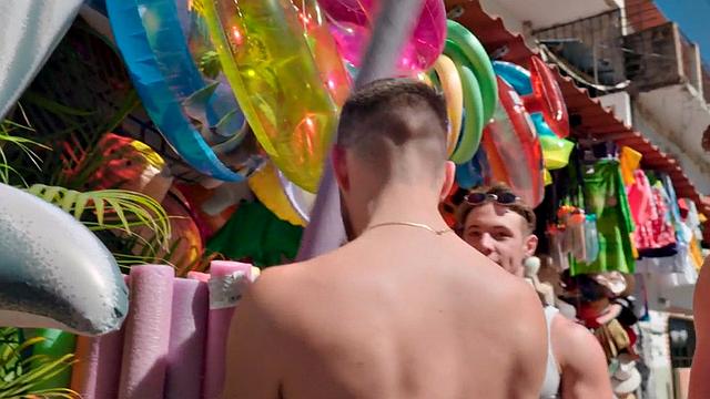 Athletic jocks 3some barebacking and sucking on vacation