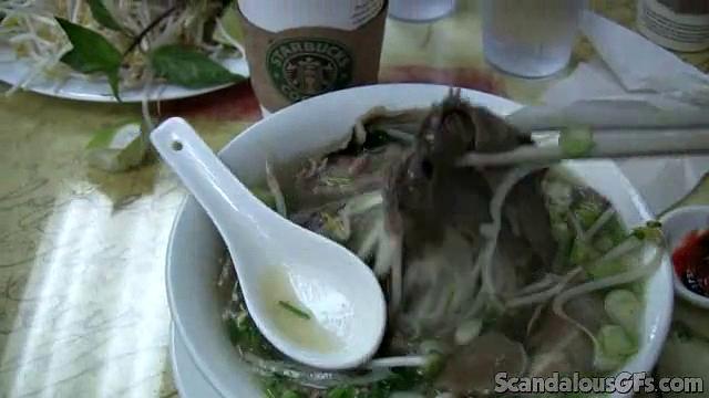 Hot Couple Enjoys In Restaurant Bathroom