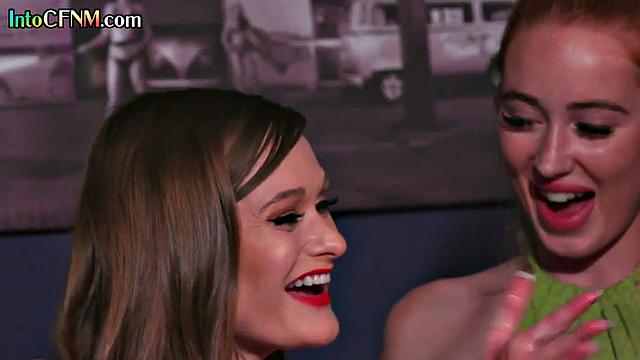 Cockhungry babes deepthroating DILF