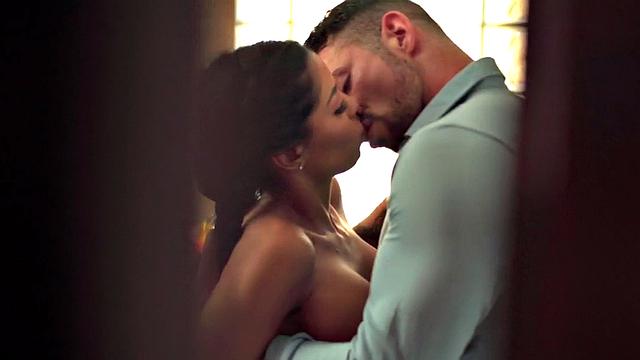 Perfect tattooed bae pleasing her BF's cock