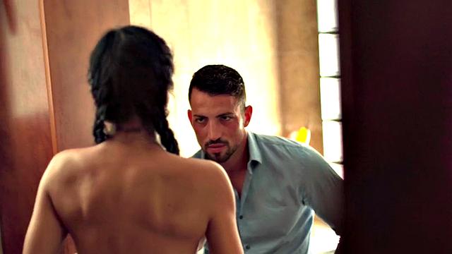 Perfect tattooed bae pleasing her BF's cock