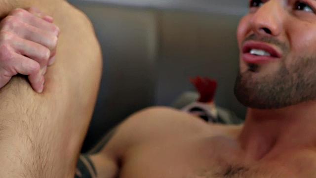 BBC dude barebacks white guy in missionary in asshole