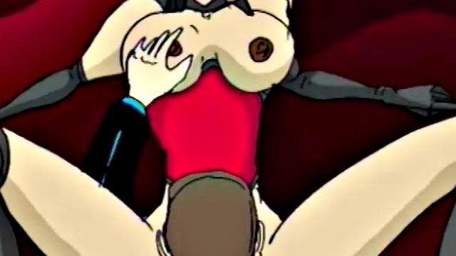 Мультяшная блондинка с огромными сиськами кайфует от лизуна-монстра