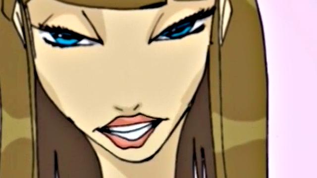 Busty cartoon girl gets pussy licked