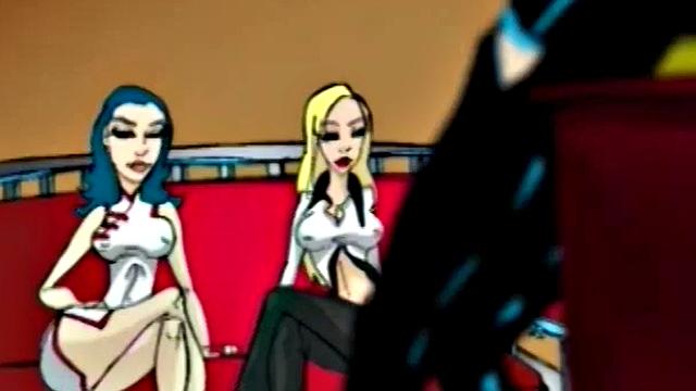 Busty cartoon girl gets pussy licked