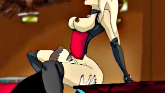 Busty cartoon girl gets pussy licked