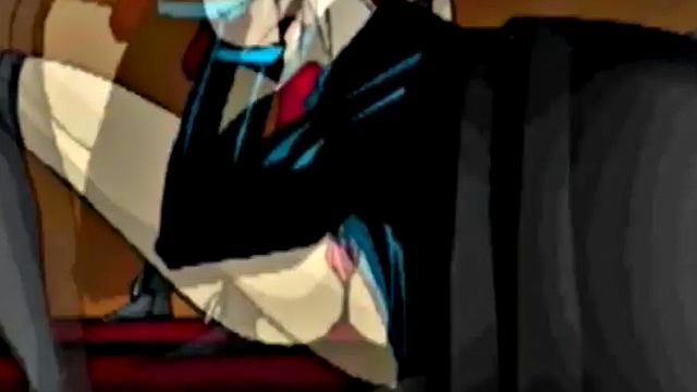 Busty cartoon girl gets pussy licked