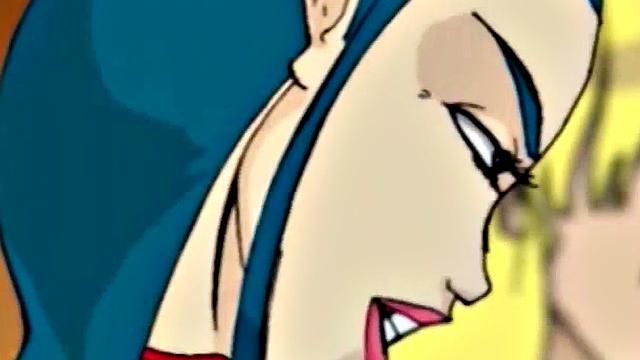 Busty cartoon girl gets pussy licked