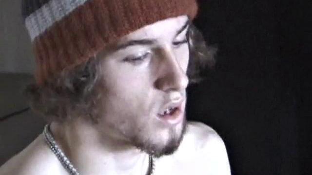 Eddy reclines in the sauna and looks at a porn magazine until a boner pops out of his shorts. Some serious stroking makes him bust a huge nut. Eddy then showers and poses naked for us.