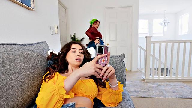 Redhead maid deepthroating