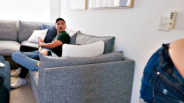 Redhead maid deepthroating