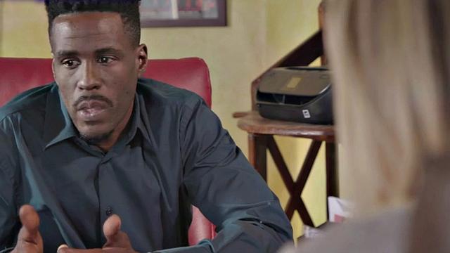 Blonde housewife with huge tits takes on two big black cocks before getting a messy facial