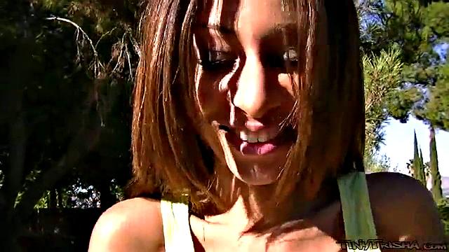 Pussy fingering solo teen Trisha fingers herself