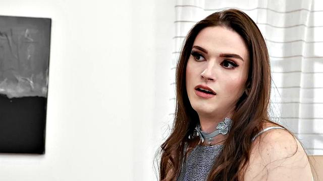 Inked trans cocksucking and got assfucked in 3way