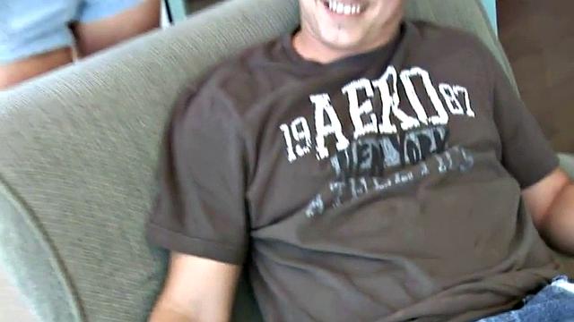 Small dick dommes wanking pathetic sub in kinky threesome