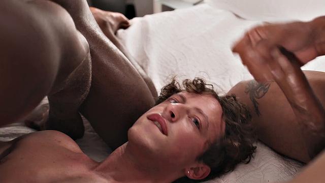 Gangbanged twink handling big Latin cocks