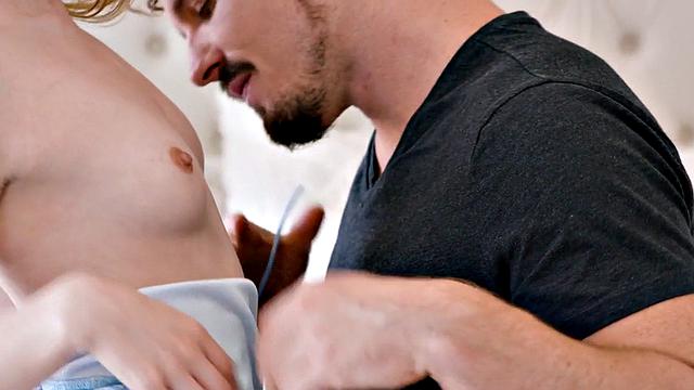 Passionate petite babe making love with her BF and sucking him