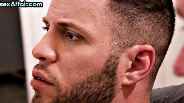 Big babe cockriding BF in bisex 3way