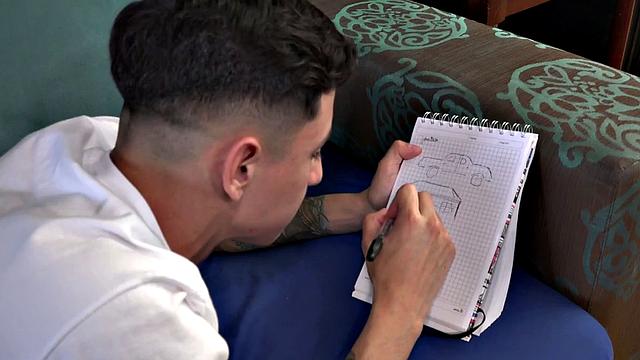 Tommy makes it clear he wants to that Latin ass, and Jack answers by sucking the skinny and smooth top's big cock. Once he has Tommy boned up and ready for action, Jack gets on all fours, so his young top can take his ass.