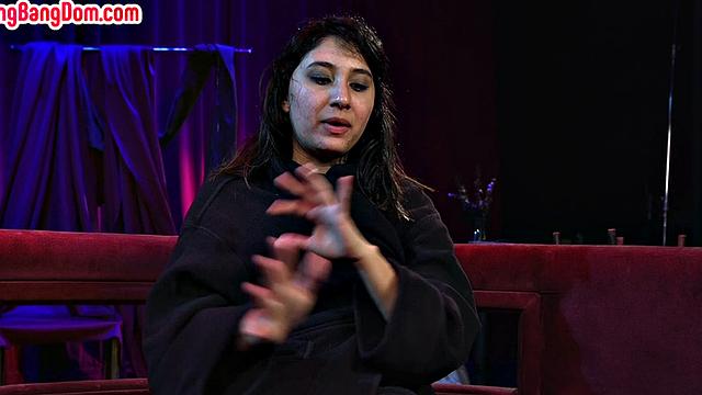 Gangbanged red stockings babe used hard by dom guys