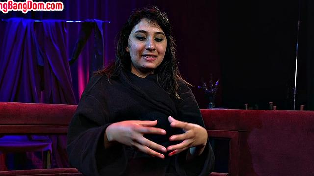 Gangbanged red stockings babe used hard by dom guys