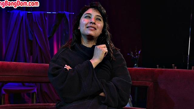 Gangbanged red stockings babe used hard by dom guys