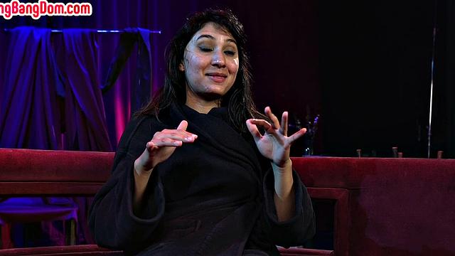 Gangbanged red stockings babe used hard by dom guys