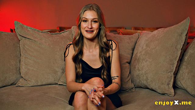 Horny towheaded blowjob and creampie with her playmate - spectacular XXX porn!