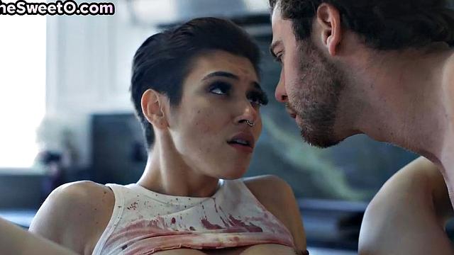 Cute babe gently pussyfucked by her BF