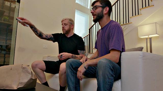 German babe in long socks gets her bald pussy slammed in cowgirl and doggystyle