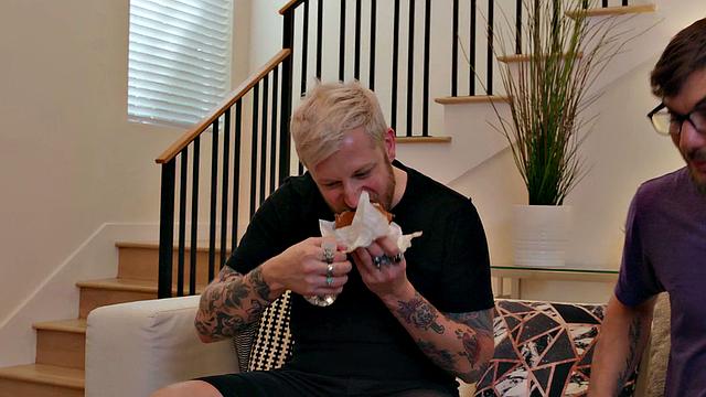 German babe in long socks gets her bald pussy slammed in cowgirl and doggystyle