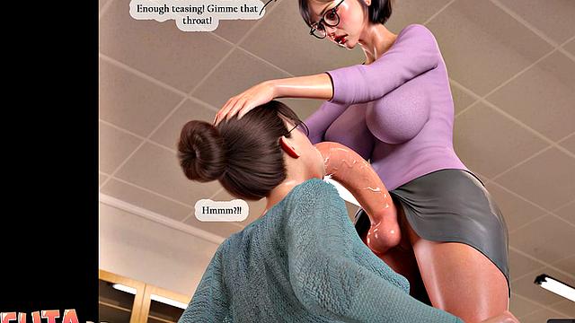 Futa3dX - Hot Horny Babe With Big Tits Shoves Monster Cock In Pussy