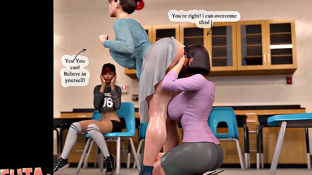 Futa3dX - Hot Horny Babe With Big Tits Shoves Monster Cock In Pussy